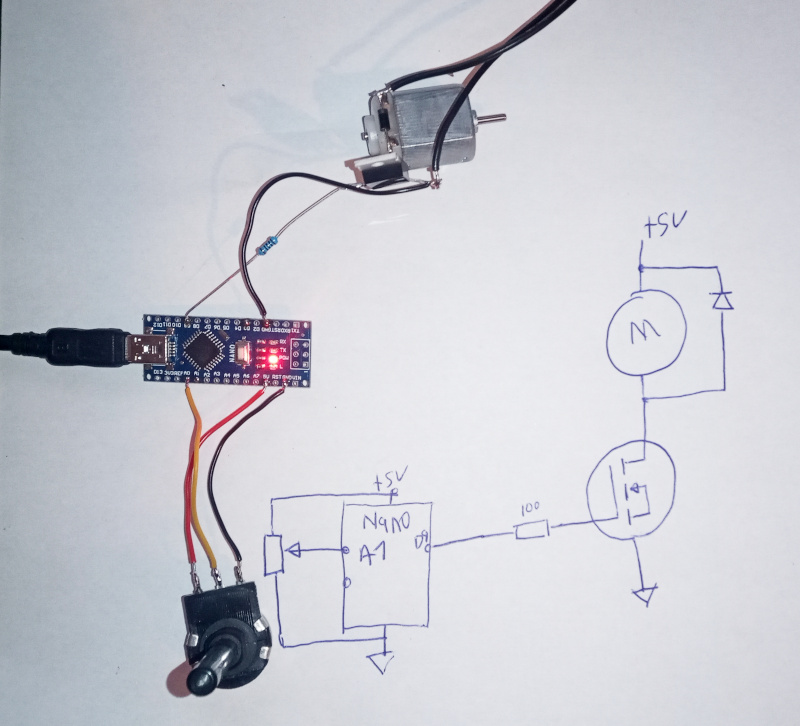 A sewing machine motor speed control - A simple pulse width modulation driver as a motor speed control
