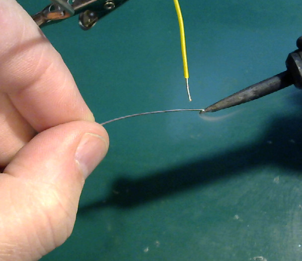 Blob of solder on the iron