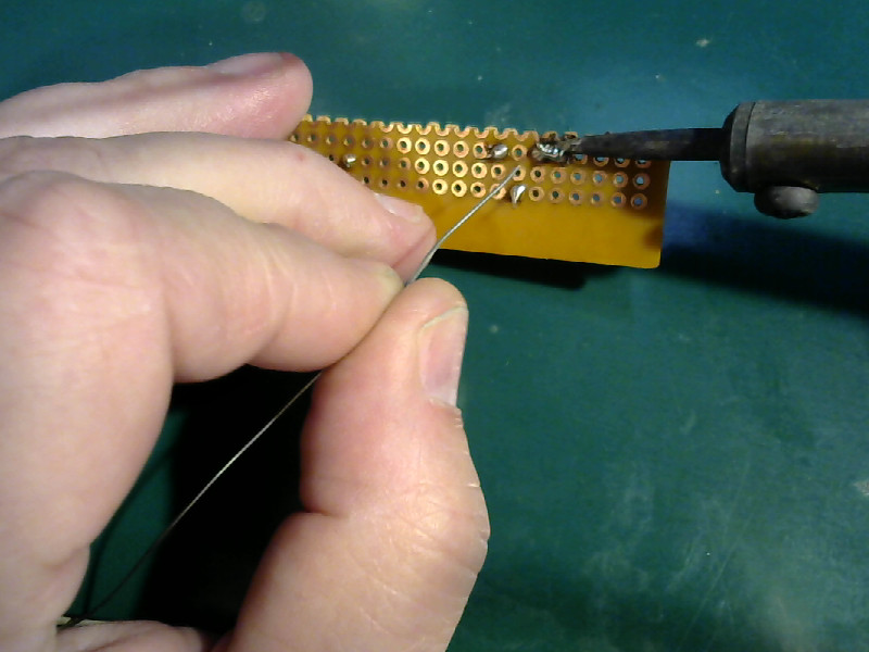Make the solder bridge