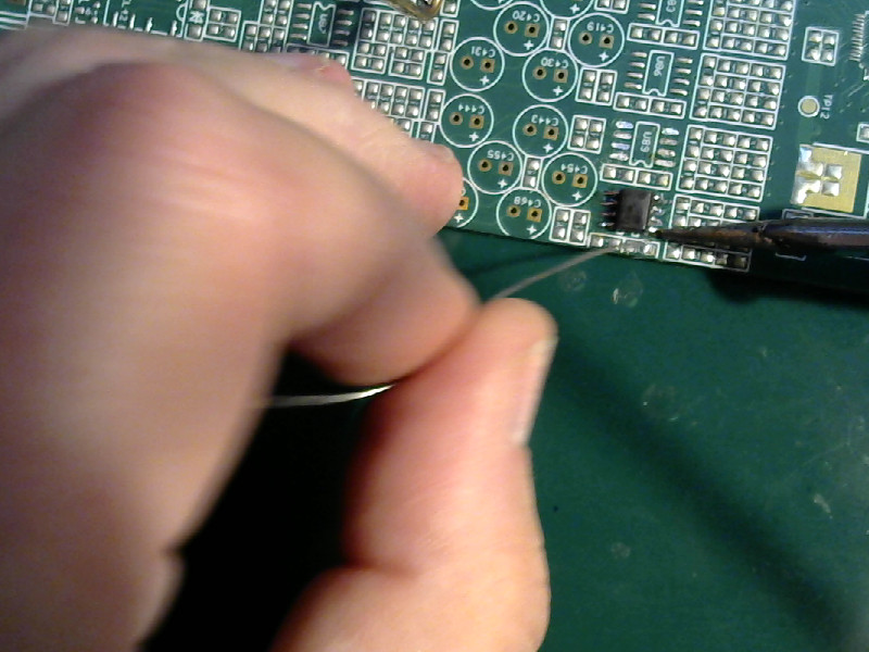 Solder the pins on the other side