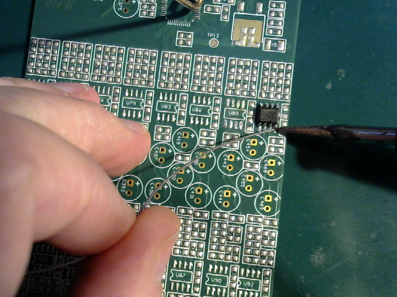 Solder down the second pin