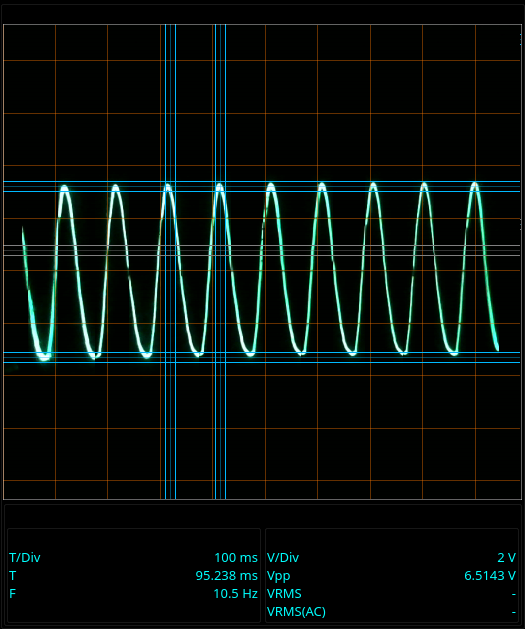 16kHz carrier, 10 Hz signal, no load