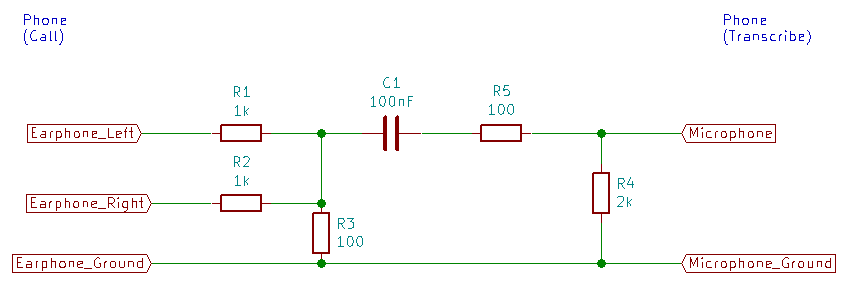 Transcription adapter circuit