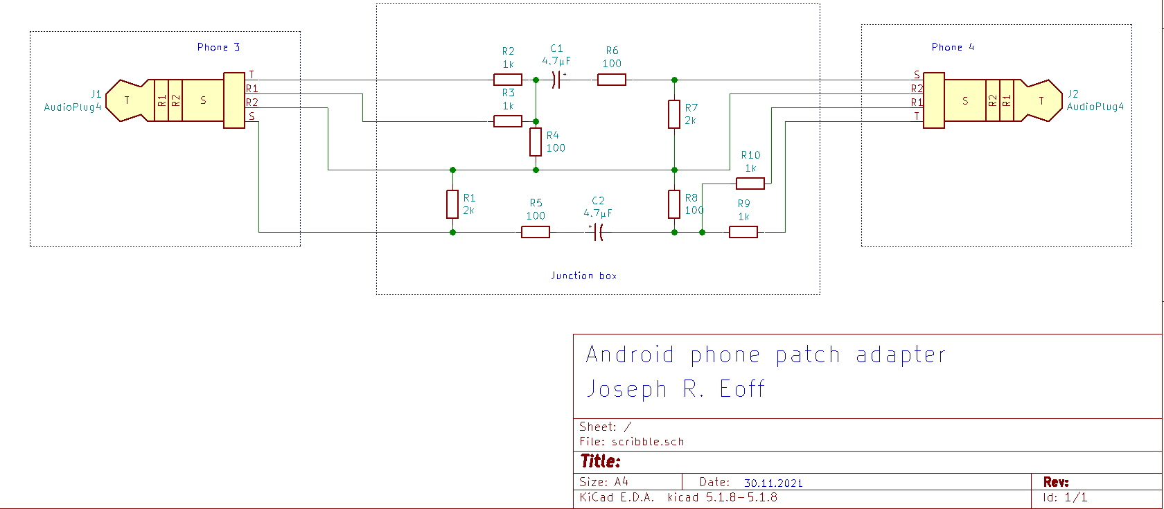 Android phone patch cable