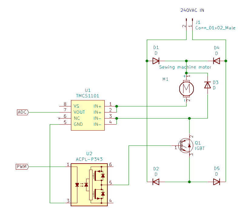 Motor speed control circuit sketch