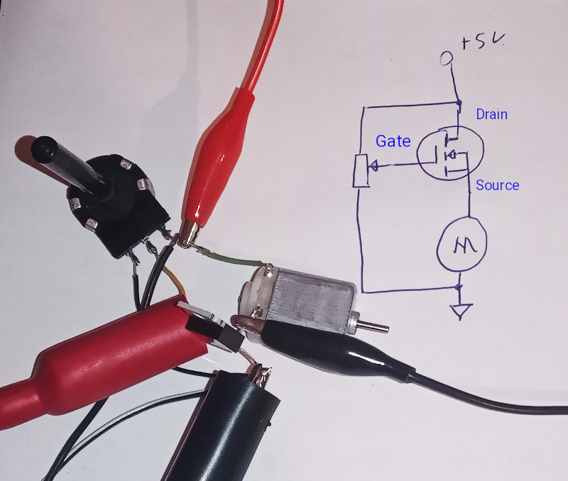 A sewing machine motor speed control - A MOSFET source follower as a motor speed control
