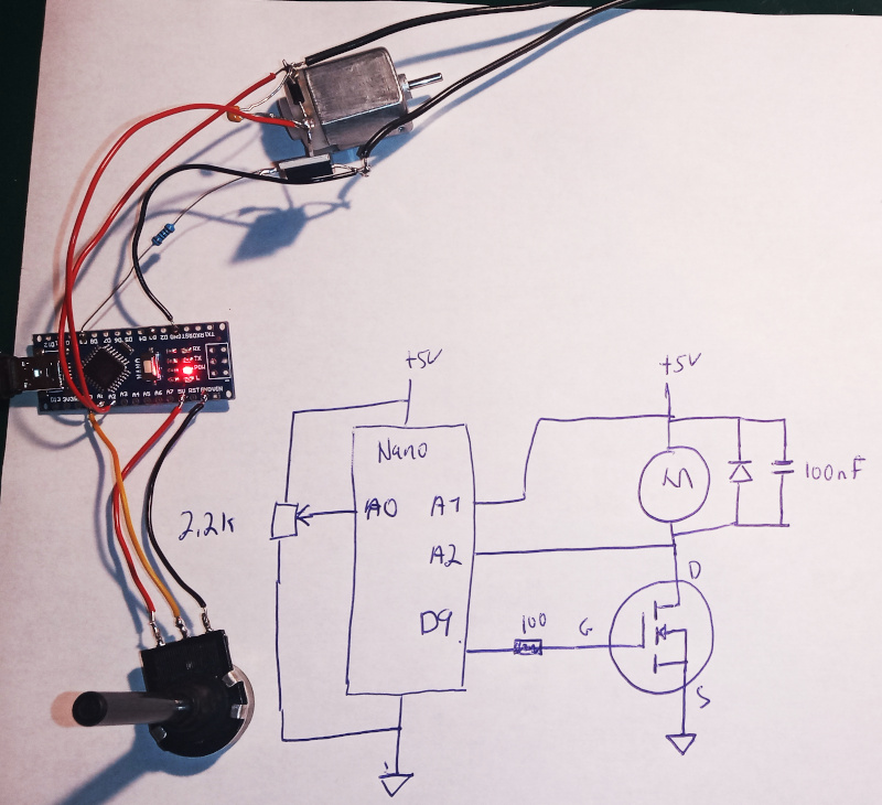A sewing machine motor speed control - A pulse width modulation driver with feedback as a motor speed control