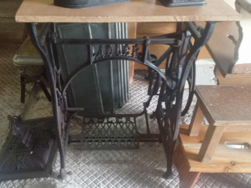 Adler sewing machine table frame front