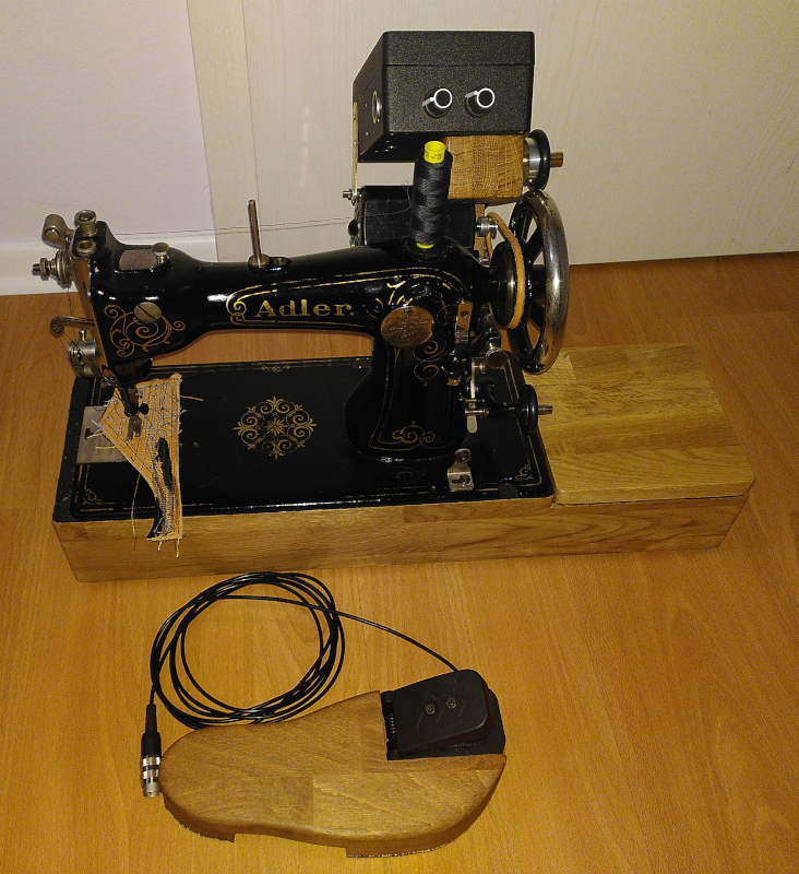 DIY Bigfoot sewing machine motor speed control - Front