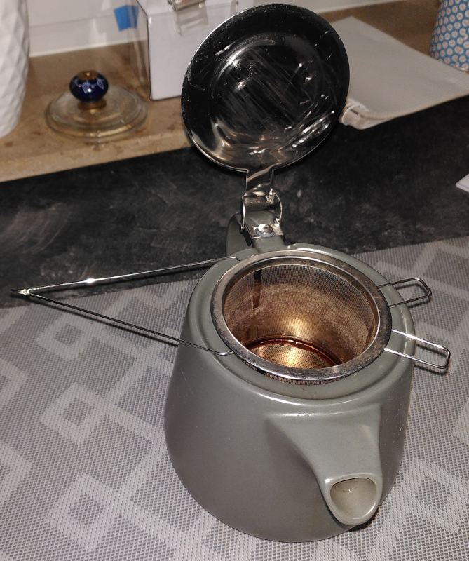A handle for a tea strainer