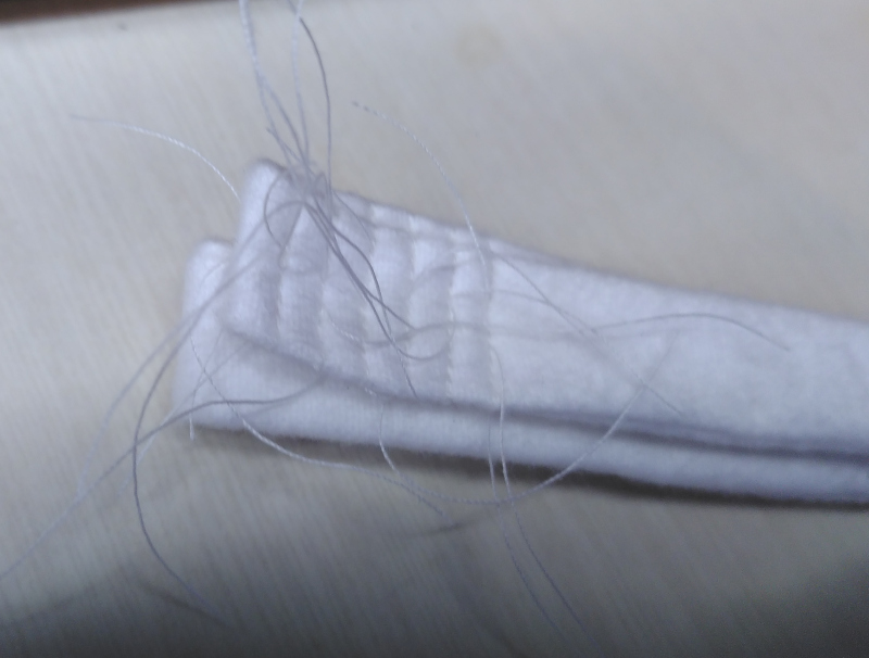 Sew the loops in the straps 3