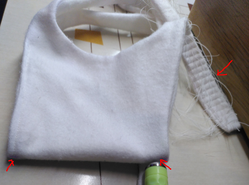 Sew the loops in the straps 4
