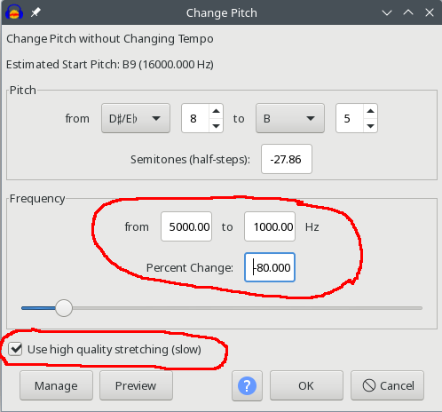Transpose the wave sounds 1