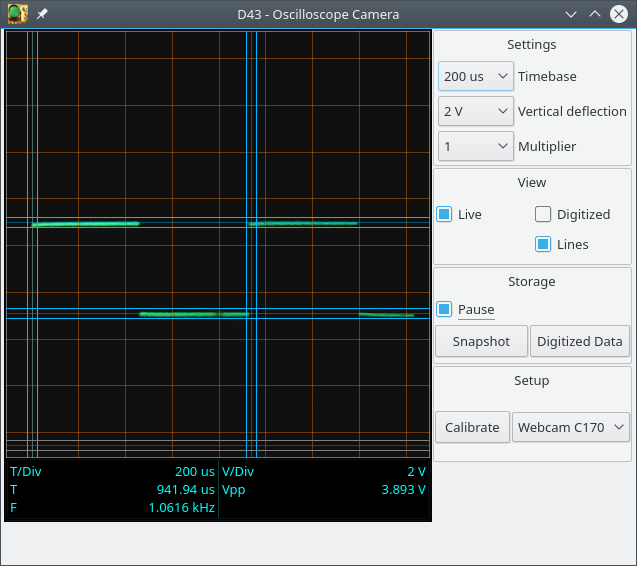 Screenshot of the D43 Camera